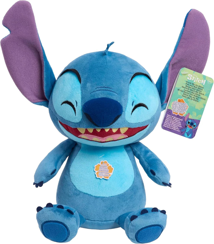 Disney stitch plush toy 28cm sound & movement, , medium-null