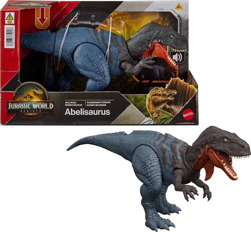 Jurassic world rebirth dinosaur action figures with attack motion & sound for ages 4+ (1 pcs - random selection), , medium-null