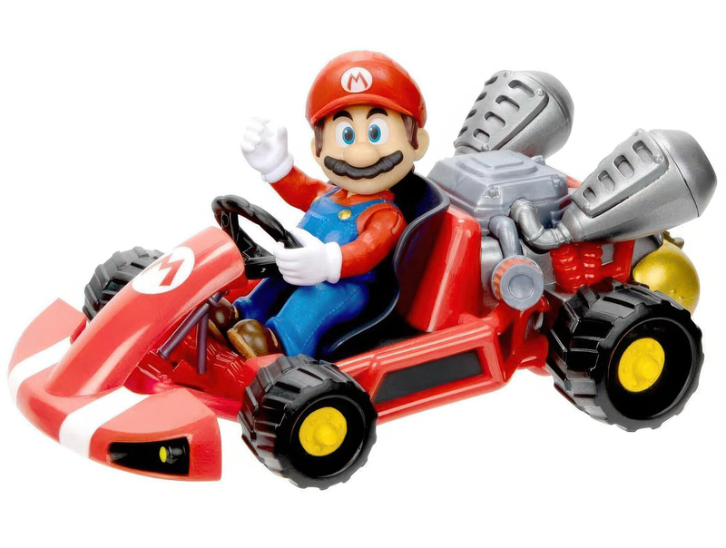 Nintendo super mario movie 7 cm figure with kart set, , medium image number null