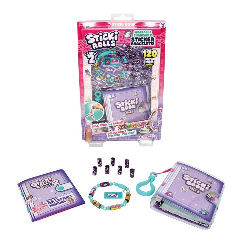 As sticki rolls bracelet with stickers  collection album, , medium-null