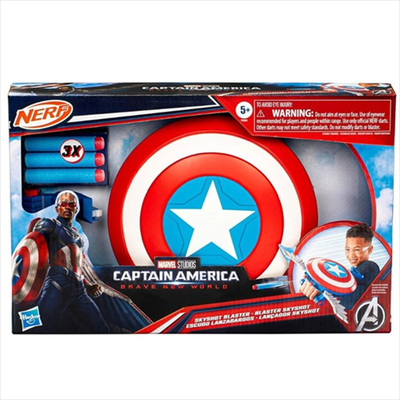 Marvelhasbro studios captain america brave new world nerf skyshot blaster f9302, , medium