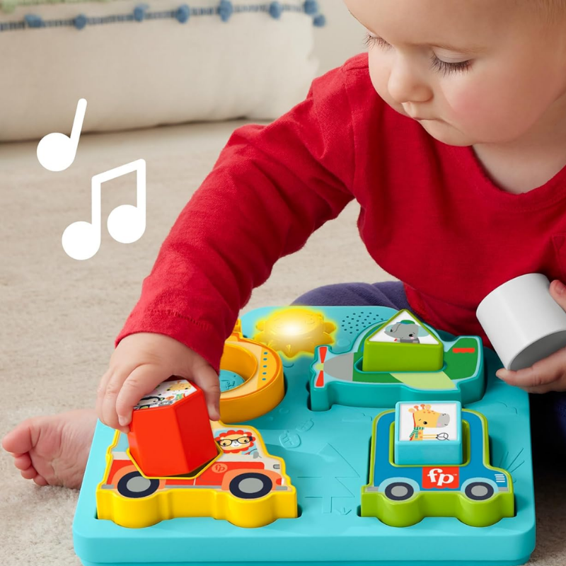 Product image: Fisher price shapes & sounds vehicle puzzle 9m+, , medium-null