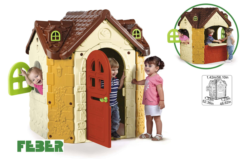 /feber - fancy house, playhouse for kids, outdoor, garden toys (famosa toys 800010962), multicoloured, , medium-null