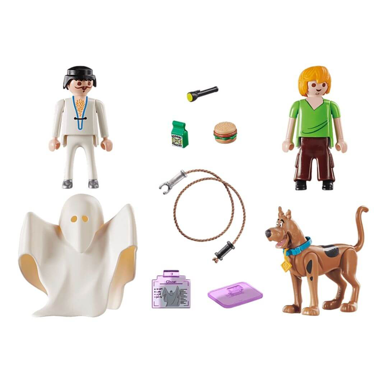 Playmobil 70287 scooby-doo! - scooby and shaggy with ghost, , medium-null