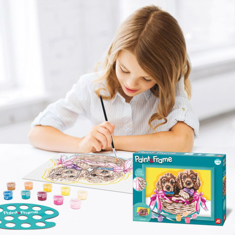 As paint & frame adorable puppies 41019 7y+, , medium-null