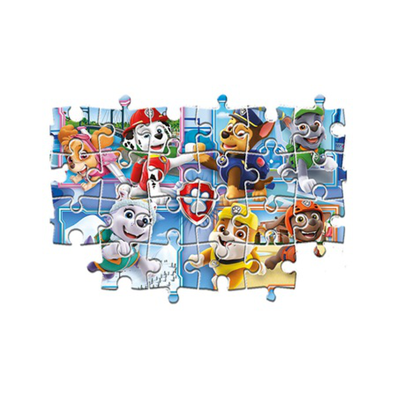 As clementoni kids puzzle supercolor nickelodeon paw patrol 2x60 pcs 4y+ 21617, , medium-null