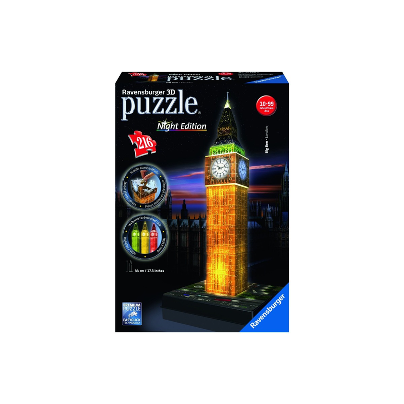 Big ben 3d puzzle with led 216pcs, , medium-null