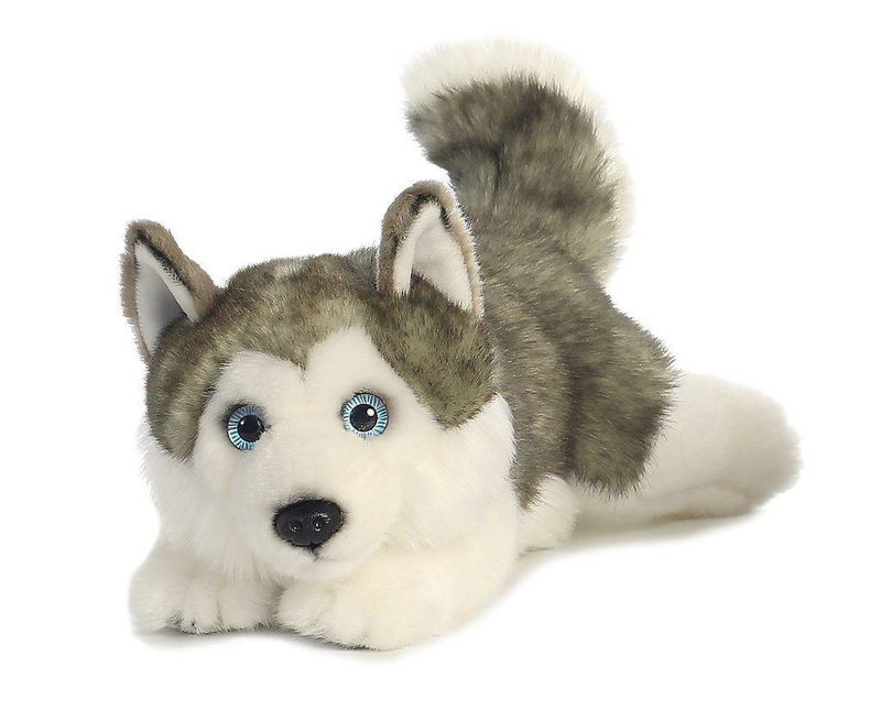 Aurora miyoni husky lying 11-inch plush, , medium-null