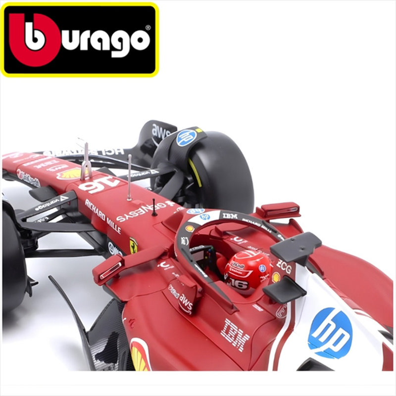 Bburago - formula 1 - 1/18 - ferrari - f1 sf-25 n 16 season 2025 charles leclerc with case, , medium-null