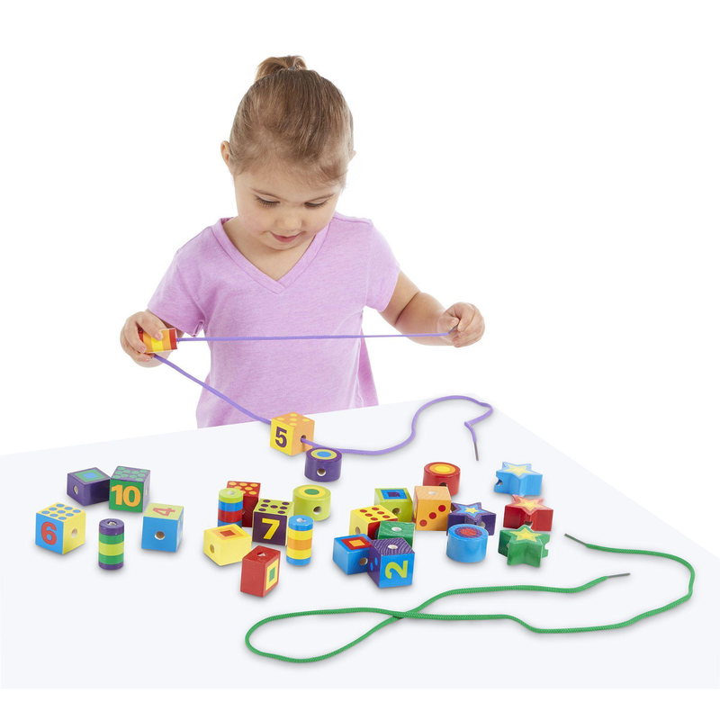 Product image: Melissa & doug 13775 lacing beads in a box, , medium-null