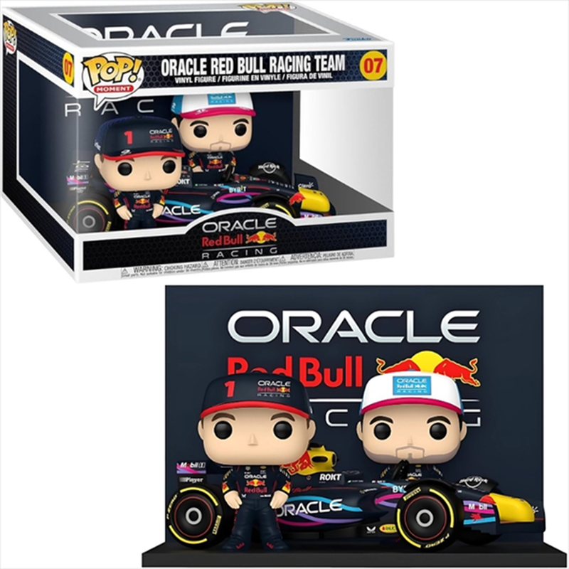 Funko pop! Moment racing: formula 1 oracle red bull racing team - max verstappen - sergio perez #07, , medium-null