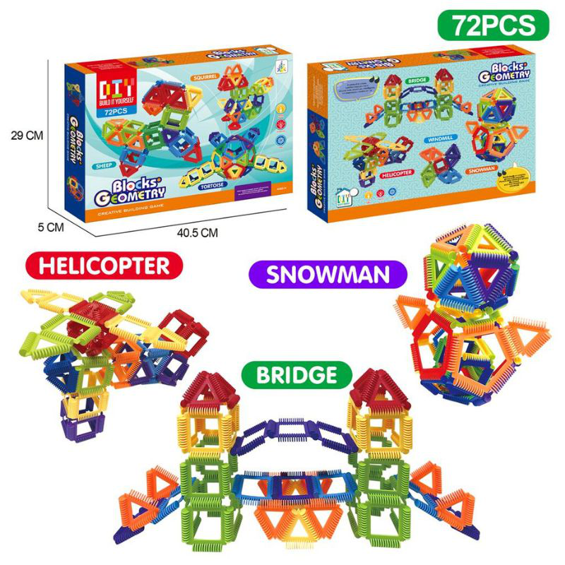 Product image: Puzzle building block assembly geometry 72pcs, , medium-null