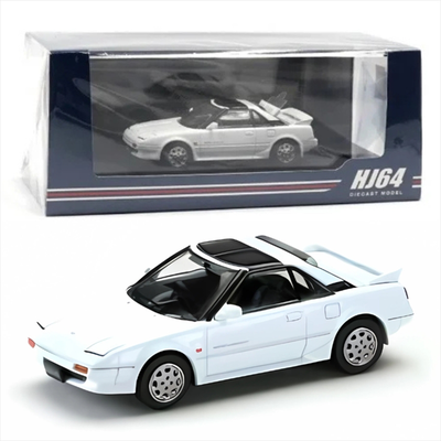 Hobby japan 1/64 1988 toyota mr2 1600g limited super charger/super edition t bar roof, super white