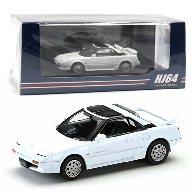 Hobby japan 1/64 1988 toyota mr2 1600g limited super charger/super edition t bar roof, super white, , medium image number null