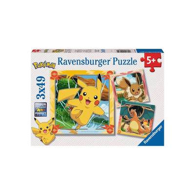 Pokemon puzzle 3x49pcs, , medium