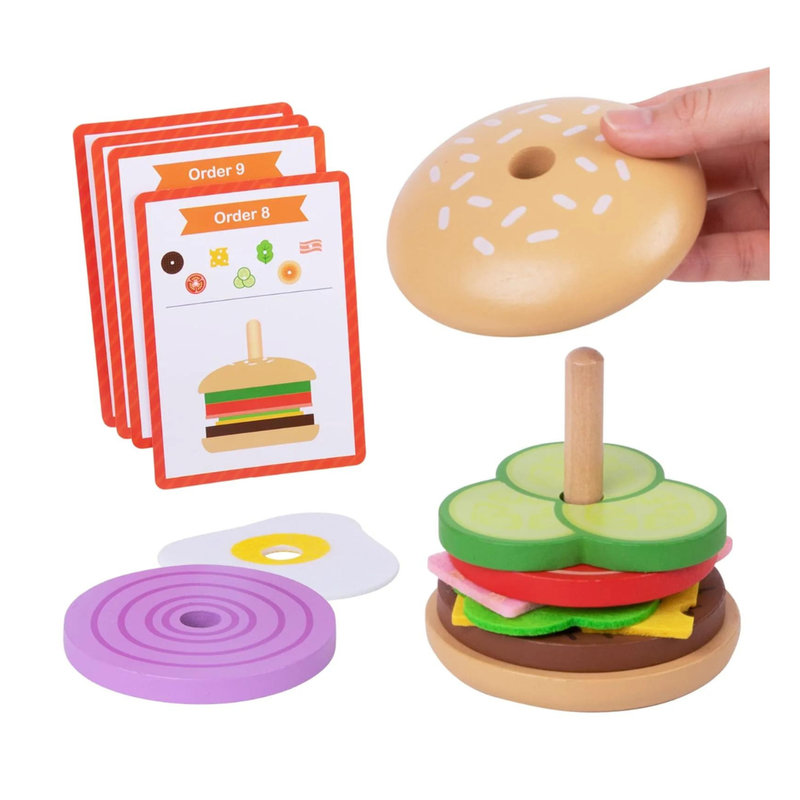 Tooky toy wooden making a burger, , medium-null