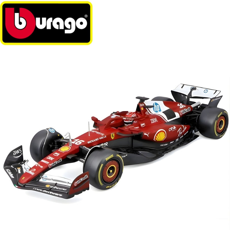 Bburago - formula 1 - 1/18 - ferrari - f1 sf-25 n 16 season 2025 charles leclerc with case, , medium-null