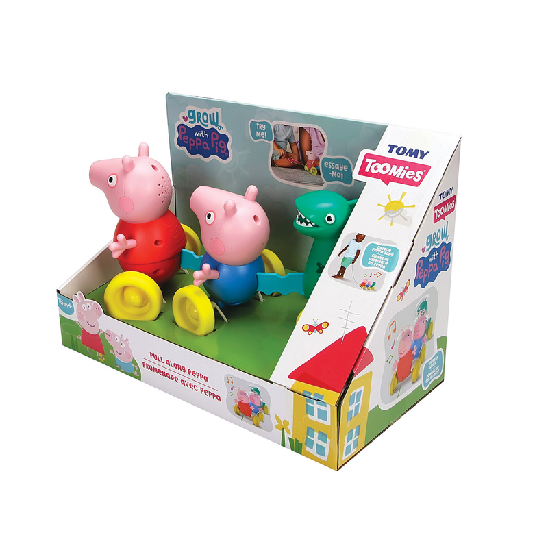 As tomy toomies baby toddler toy pull along peppa for 18+ months 73527, , medium-null
