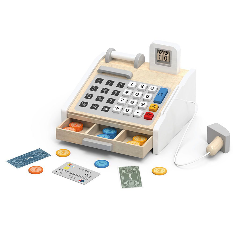 Wooden cash register polarb, , medium-null