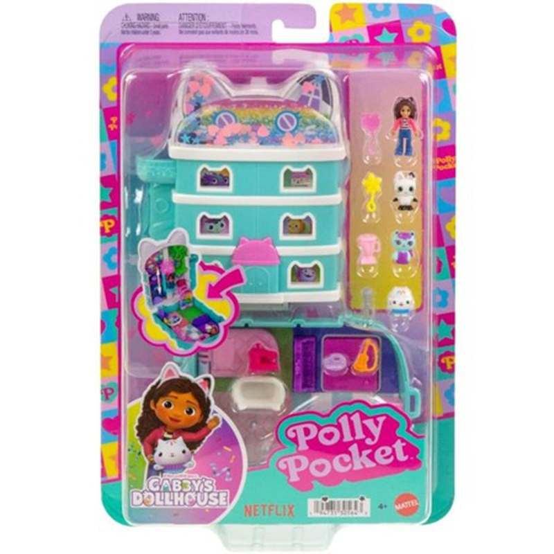 Polly pocket gabbys dollhouse compact dolls playset (tjfv02) 4y+, , medium-null