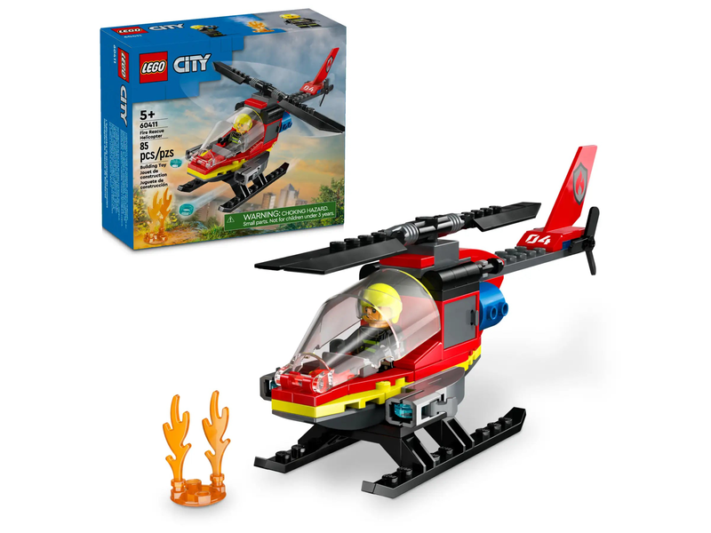 Lego city 60411 fire rescue helicopter, , medium-null