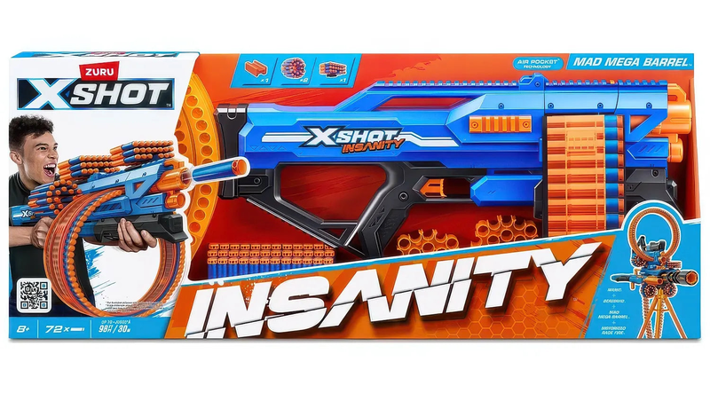 Zuru x-shot insanity mad mega barrel blaster-null