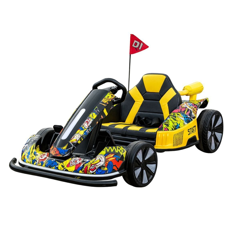 Go kart &eta;&lambda;&epsilon;&kappa;&tau;&rho;&omicron;&kappa;ί&nu;&eta;&tau;&omicron; 24v &mu;&epsilon; &delta;&epsilon;&rho;&mu;ά&tau;&iota;&nu;&omicron; &kappa;ά&theta;&iota;&sigma;&mu;&alpha;, &lambda;&epsilon;&iota;&tau;&omicron;&upsilon;&rho;&gamma;ί&alpha; drift, &phi;ώ&tau;&alpha; led & &rho;&alpha;&delta;&iota;ό&phi;&omega;&nu;&omicron; graffity, 6+ &epsilon;&tau;ώ&nu;, , medium-null