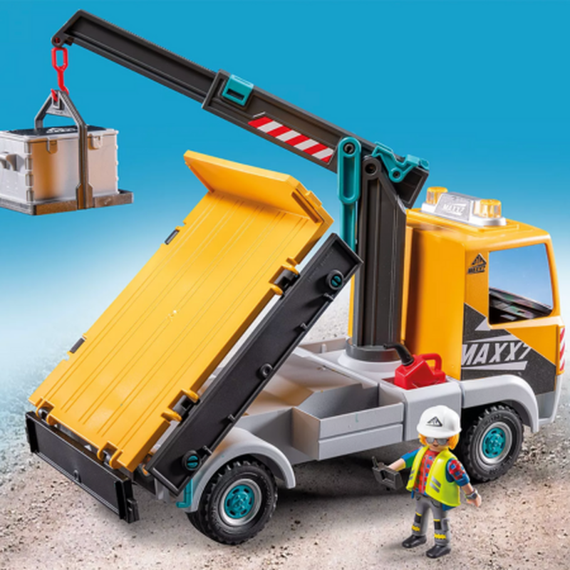 Playmobil action heroes - construction truck with crane 4y+ (71750), , medium-null