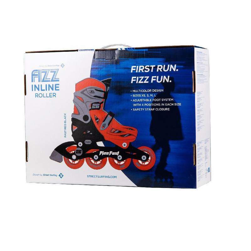Street surfing fizz 4 wheel inline roller skates - size 35-38, , medium-null