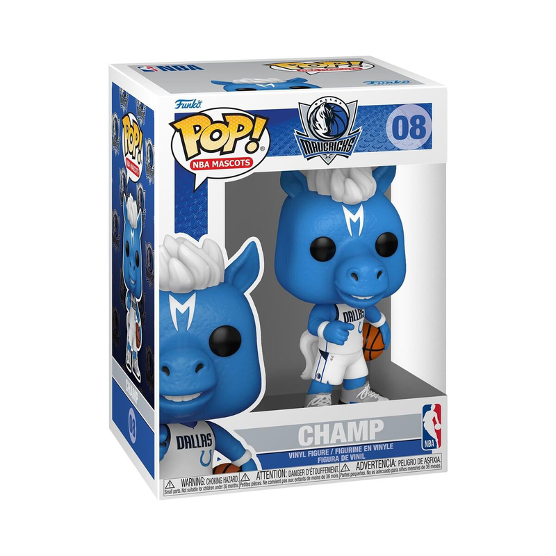 Pop funko! Nba mascots: dallas mavericks champ figure, , medium-null