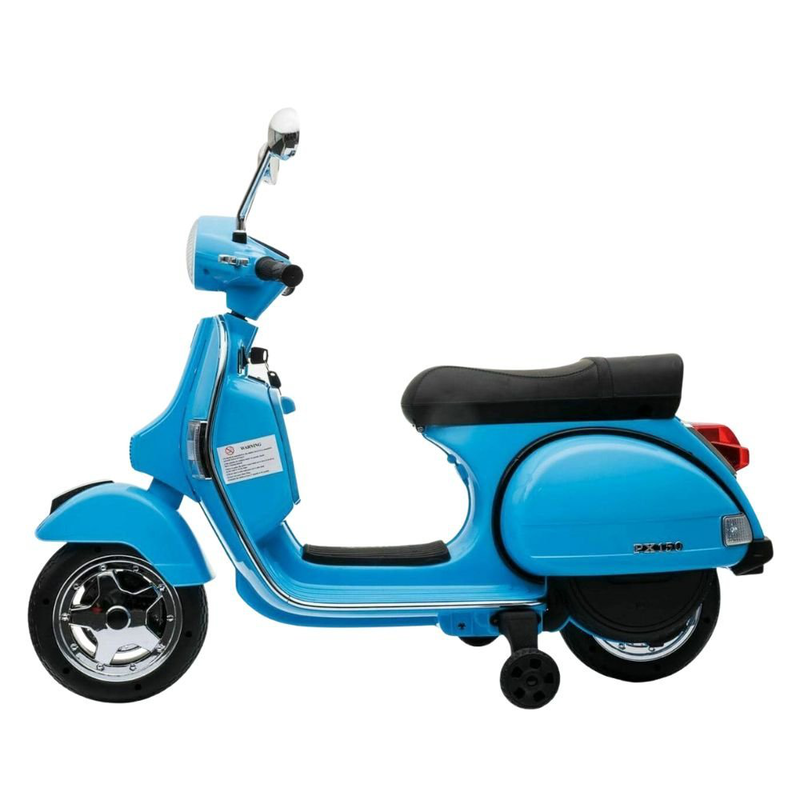 Vespa® ηλεκτροκίνητη παιδική μηχανή 12v, 4.5ah ride-on με αυθεντικό ιταλικό στυλ σε μπλε χρώμα, 3+ ετών, , medium-null
