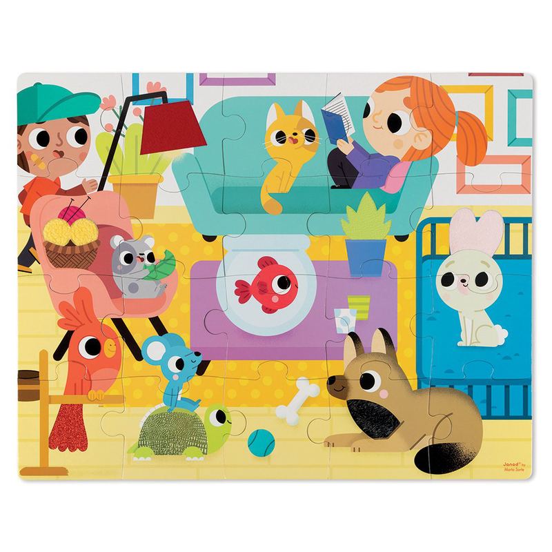 Tactile puzzle pets - 20 pcs, , medium-null