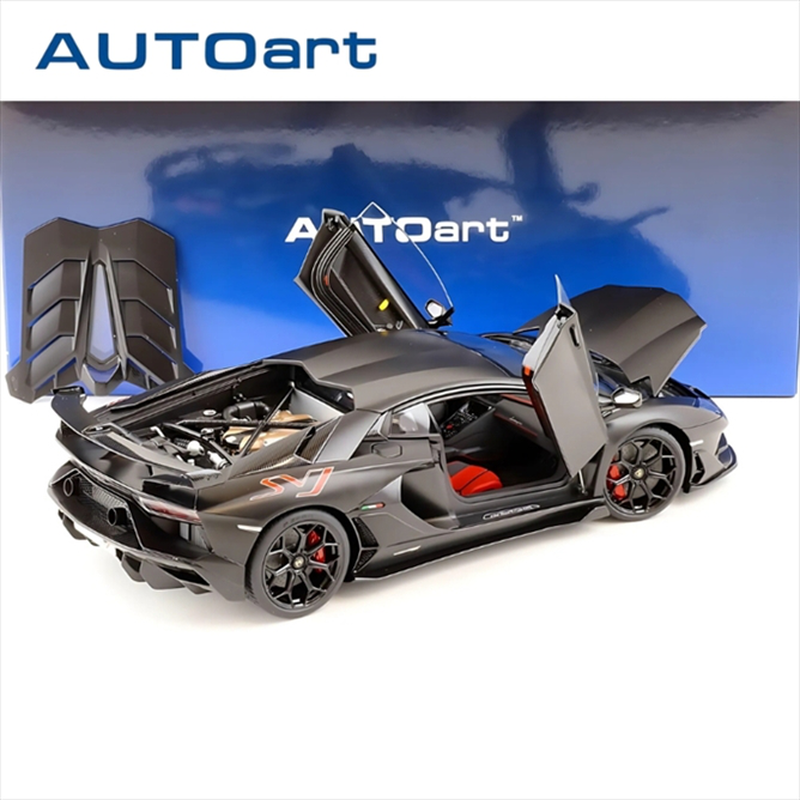 Autoart 1/18 lamborghini aventador svj, nero nemesis, , medium-null