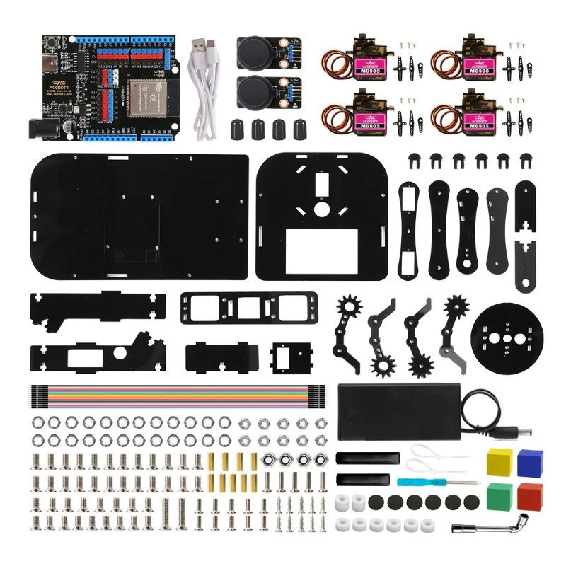 Esp32 4-dof robot arm kit &ndash; programmable stem desktop robot - acebott, , medium-null