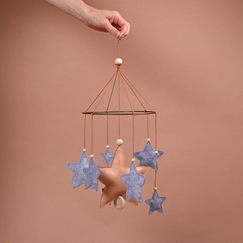 Filibabba music mobile - shooting star grey melange, , medium-null