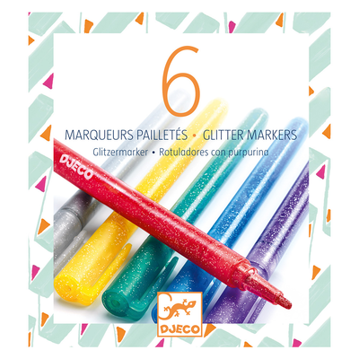Djeco the colours 6 glitter markers, , medium