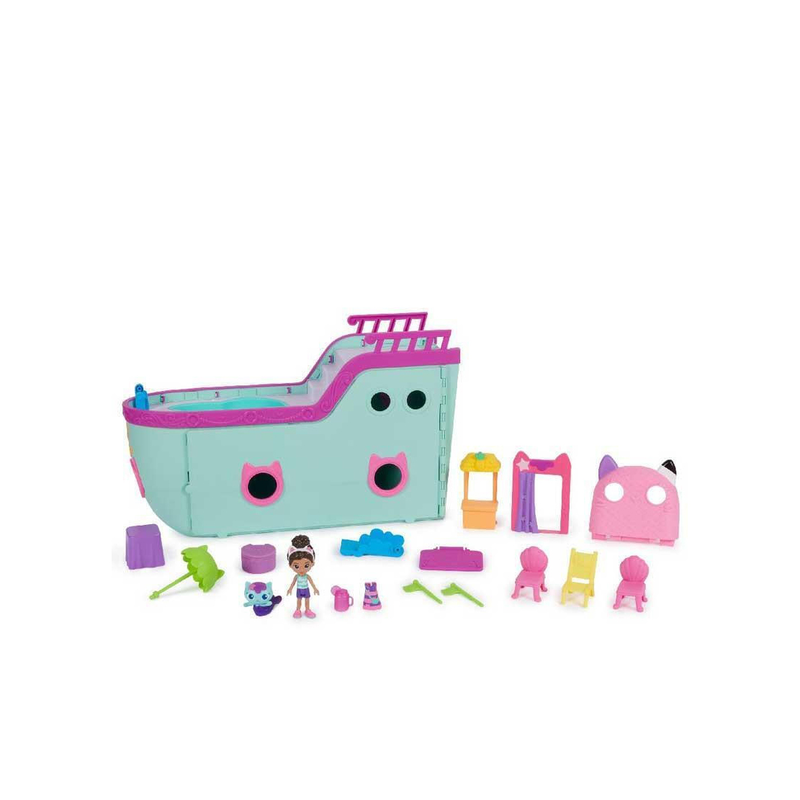 Product image: Gabby's dollhouse 'gabby' cat friend ship playset, , medium-null