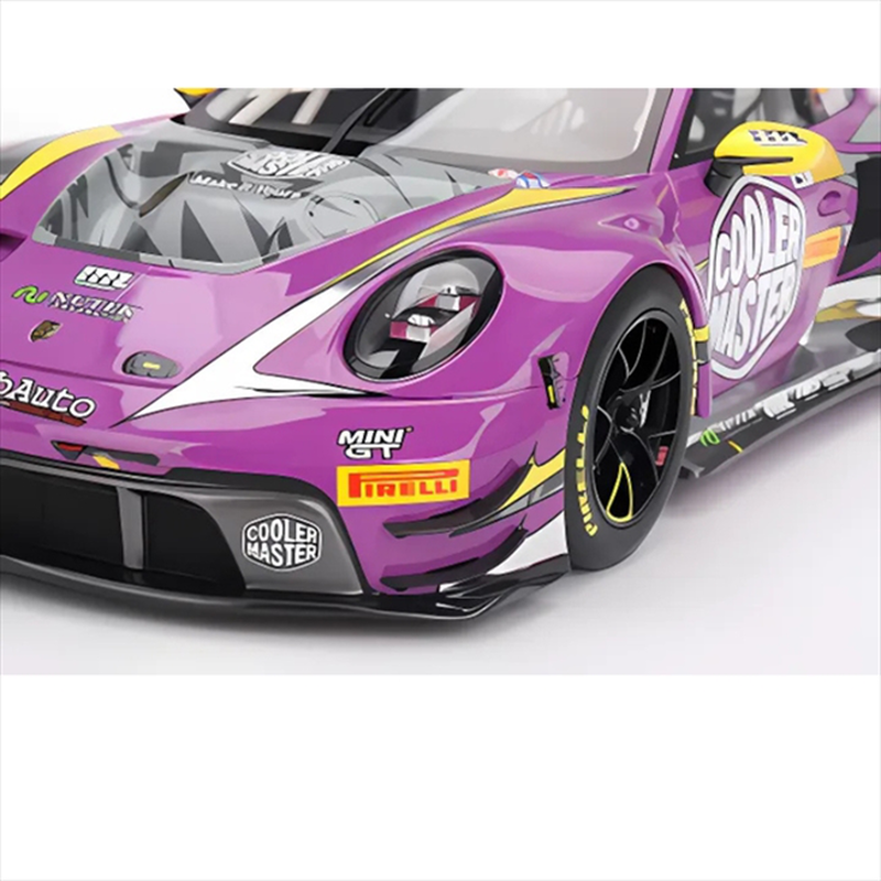 Top speed 1/18 2023 porsche 911 gt3 r #27 hubauto racing 70th macau grand prix, purple, , medium image number null