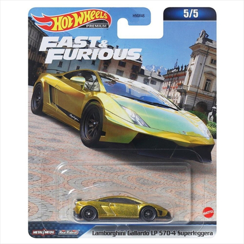Hotwheels 1/64 premium fast furious 2023 lambourghini gallardo lp570-4 superleggera gold 5/5, , medium-null