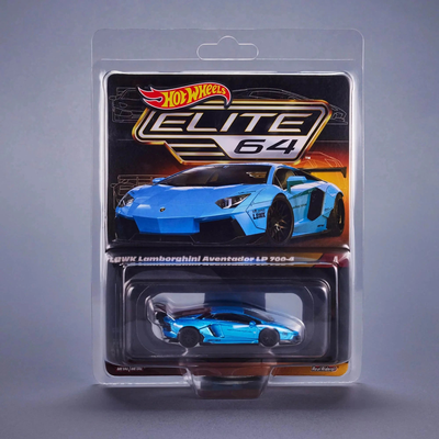 Hot wheels elite 64 lbwk lamborghini aventador lp 700-4 &ndash; pearl blue hgw14 die-cast model, , medium