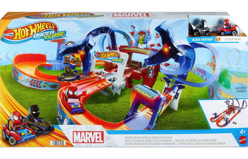 Hot wheels racerverse spider-man's web-slinging speedway, , medium-null