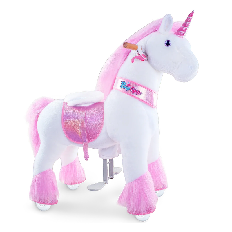 Buy Ponycycle mechanically walking ride on pink unicorn ages 4 8 years Jinius