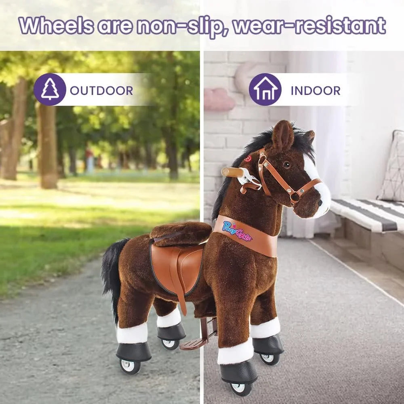 Ponycycle mechanically walking ride-on horse, chocolate - age 7+, , medium image number null