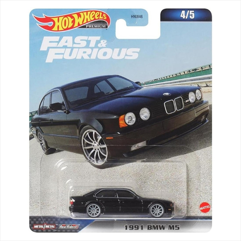 Hotwheels 1/64 premium fast furious 1991 bmw m5 e34,black, , medium image number null