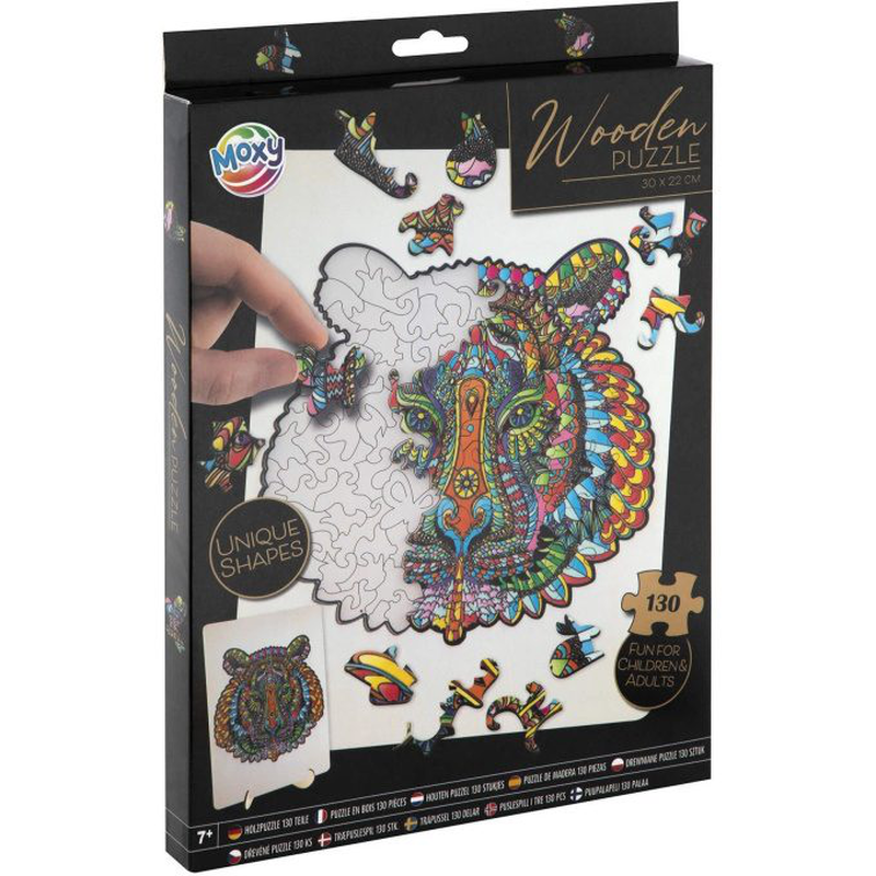 Wooden puzzle unique shapes, , medium-null