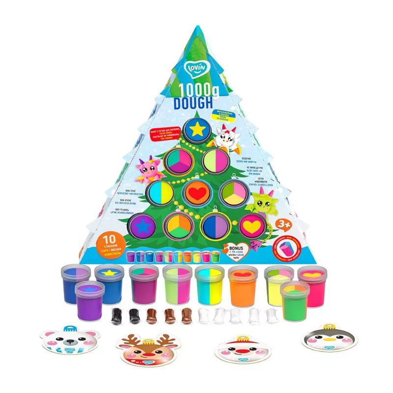 Tm lovin 1000g dough sculpting set christmas tree, , medium-null