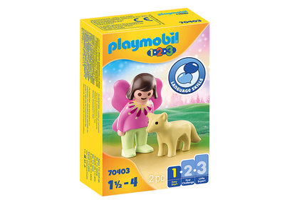 Playmobil 70403 1.2.3 fairy friend with fox for 18+ months