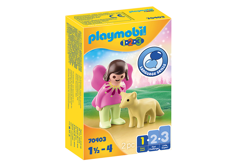 Playmobil 70403 1.2.3 fairy friend with fox for 18+ months, , medium image number null
