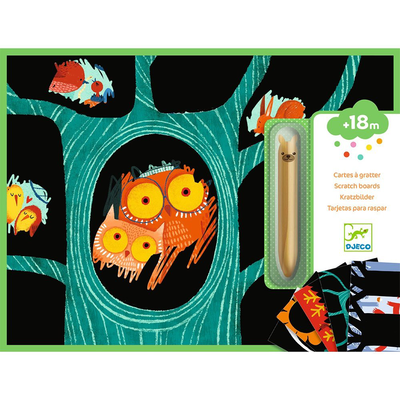 Learning animals scratch boards