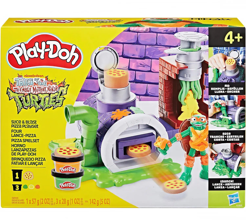 Play-doh teenage mutant ninja turtles slice and blast pizza playset, , medium-null